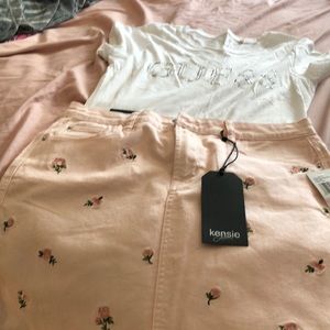 Kenzie Jeans Pink Mimi Skirt